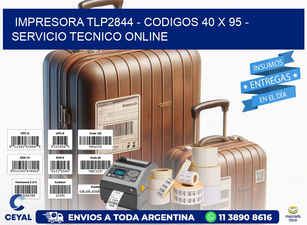 IMPRESORA TLP2844 – CODIGOS 40 x 95 – SERVICIO TECNICO ONLINE