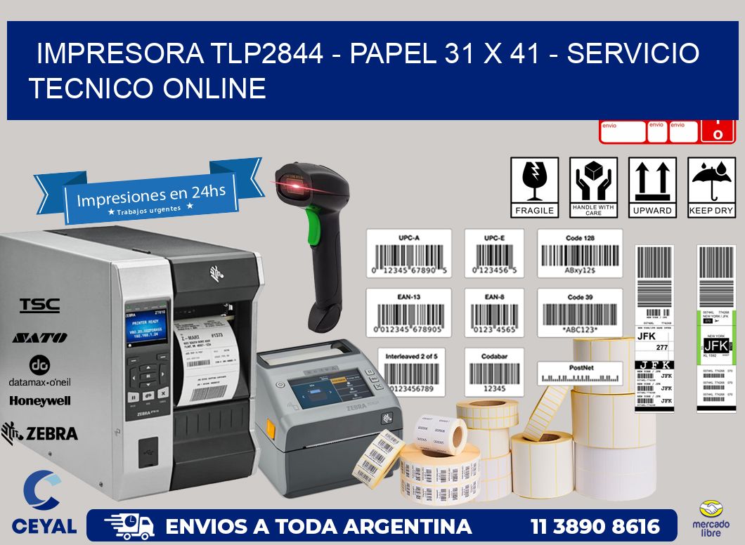 IMPRESORA TLP2844 - PAPEL 31 x 41 - SERVICIO TECNICO ONLINE