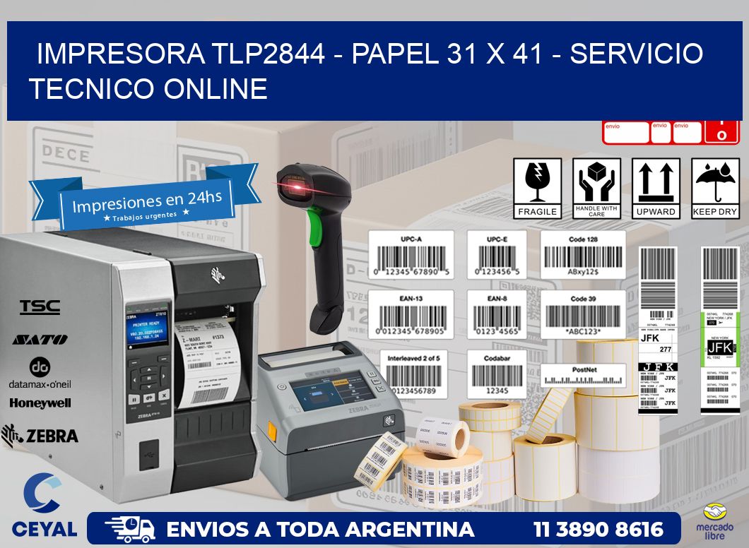 IMPRESORA TLP2844 - PAPEL 31 x 41 - SERVICIO TECNICO ONLINE