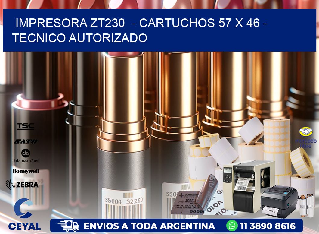IMPRESORA ZT230  - CARTUCHOS 57 x 46 - TECNICO AUTORIZADO