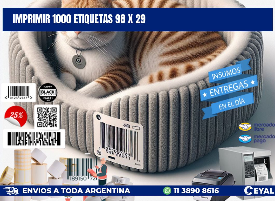 IMPRIMIR 1000 ETIQUETAS 98 x 29