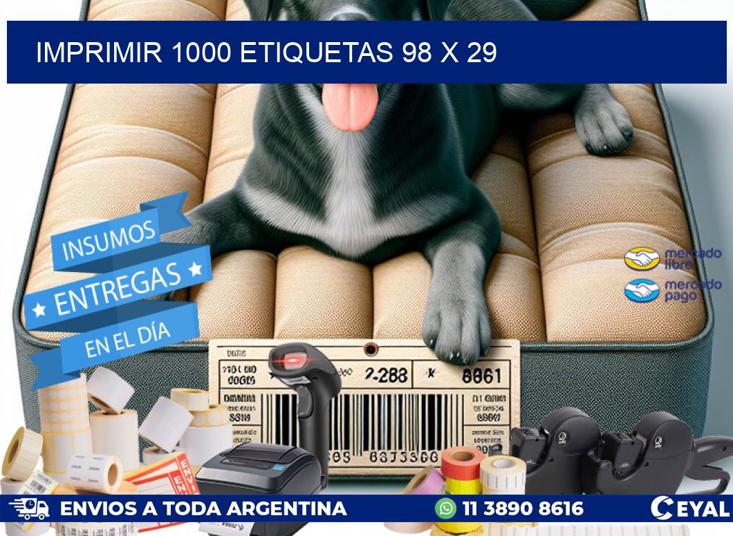 IMPRIMIR 1000 ETIQUETAS 98 x 29