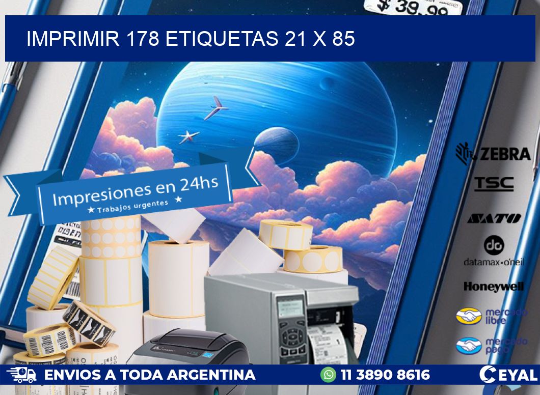 IMPRIMIR 178 ETIQUETAS 21 x 85