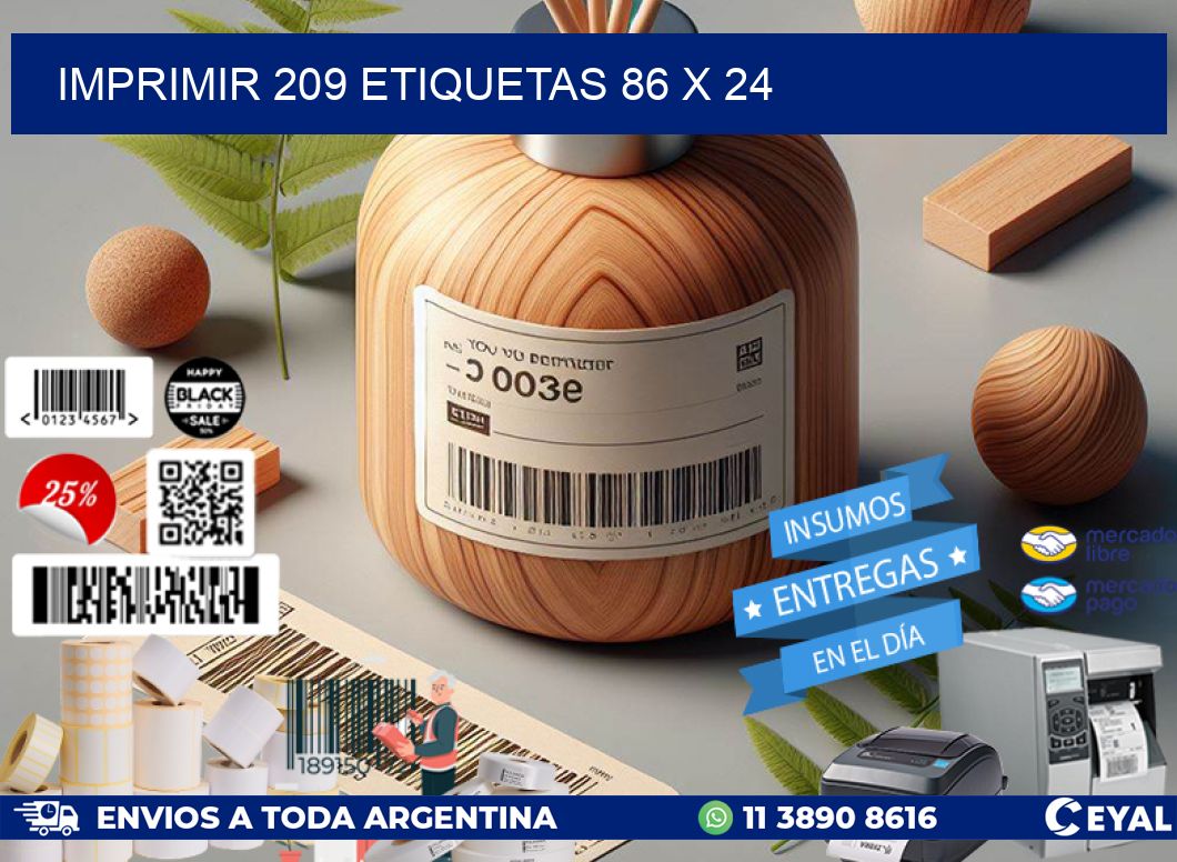 IMPRIMIR 209 ETIQUETAS 86 x 24