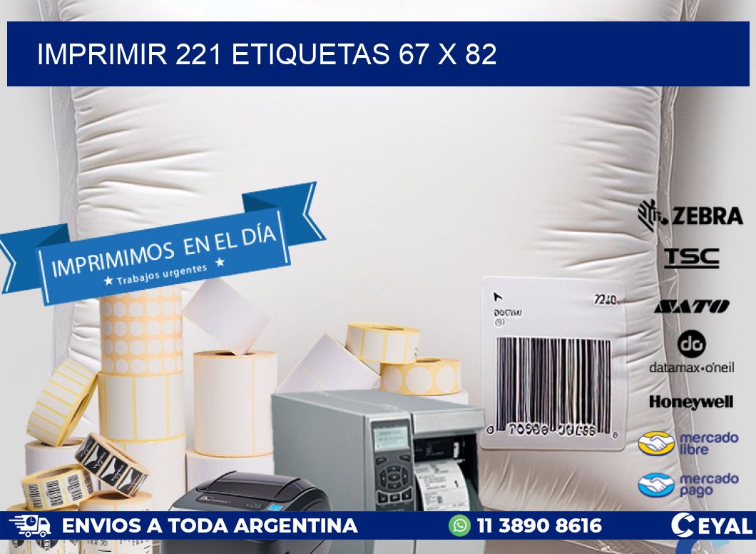 IMPRIMIR 221 ETIQUETAS 67 x 82