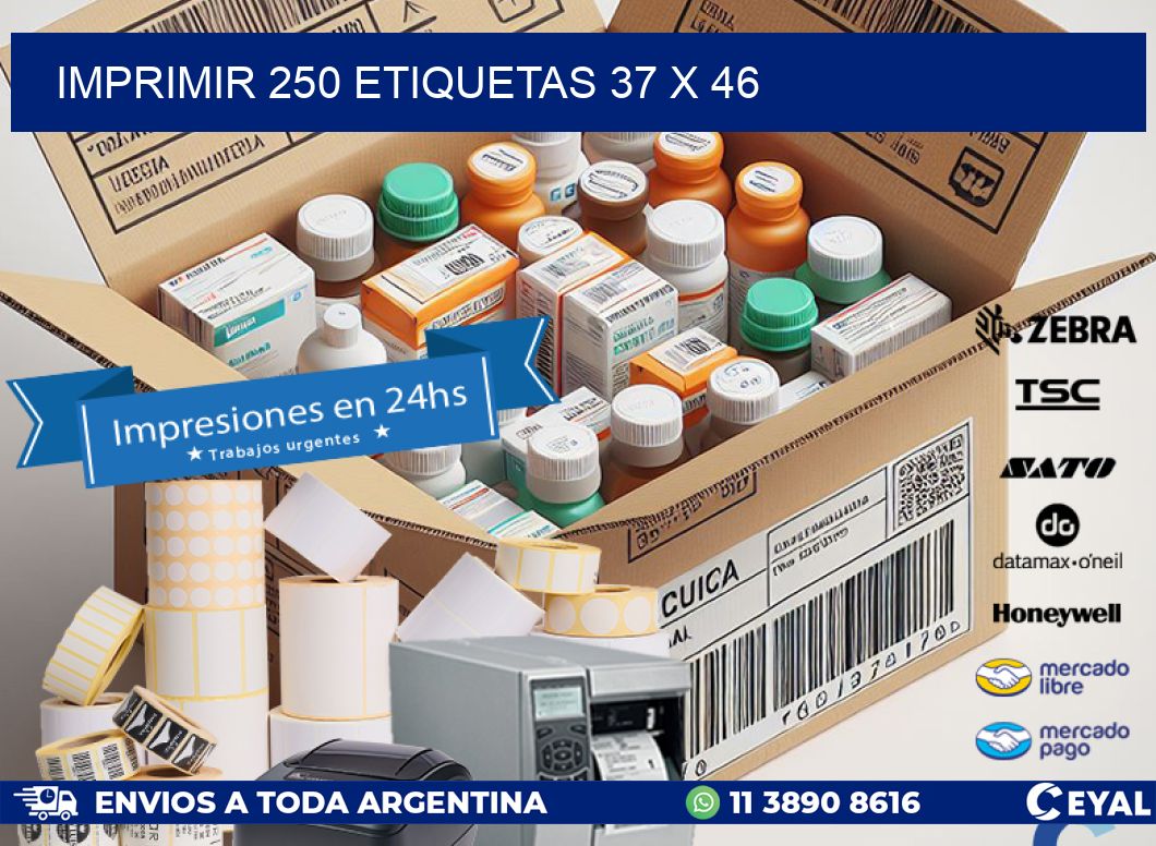 IMPRIMIR 250 ETIQUETAS 37 x 46