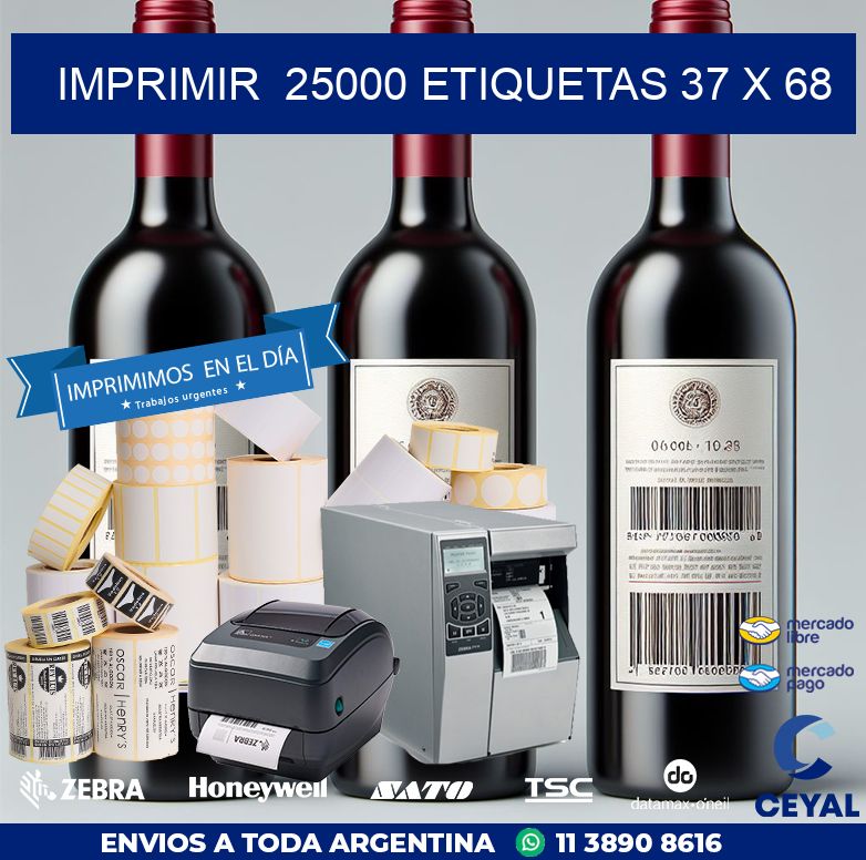 IMPRIMIR  25000 ETIQUETAS 37 x 68
