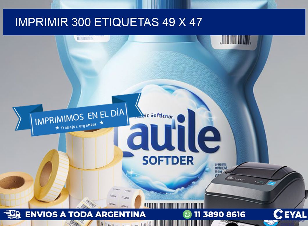 IMPRIMIR 300 ETIQUETAS 49 x 47