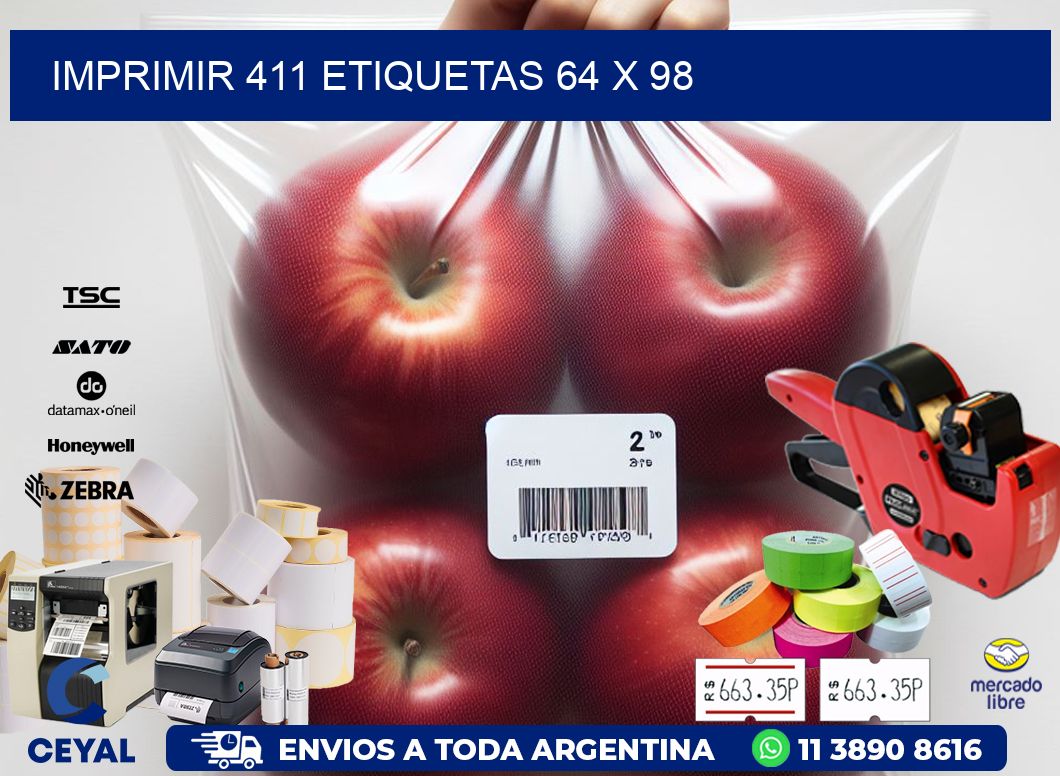 IMPRIMIR 411 ETIQUETAS 64 x 98