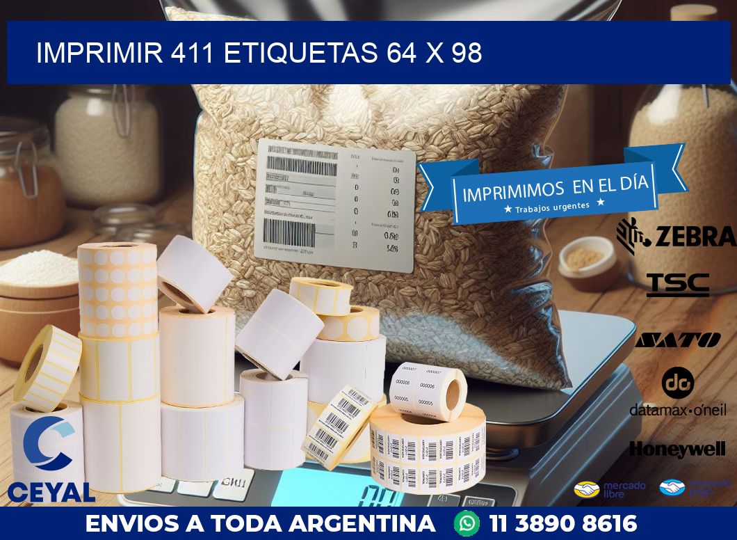 IMPRIMIR 411 ETIQUETAS 64 x 98
