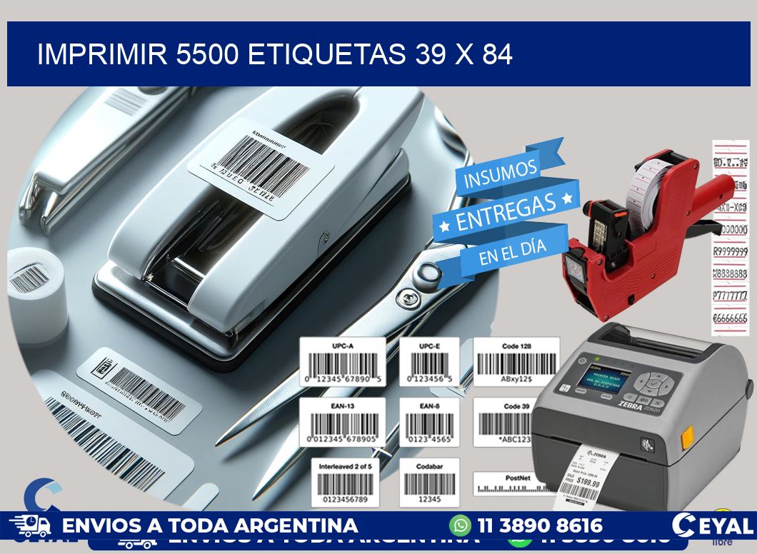 IMPRIMIR 5500 ETIQUETAS 39 x 84