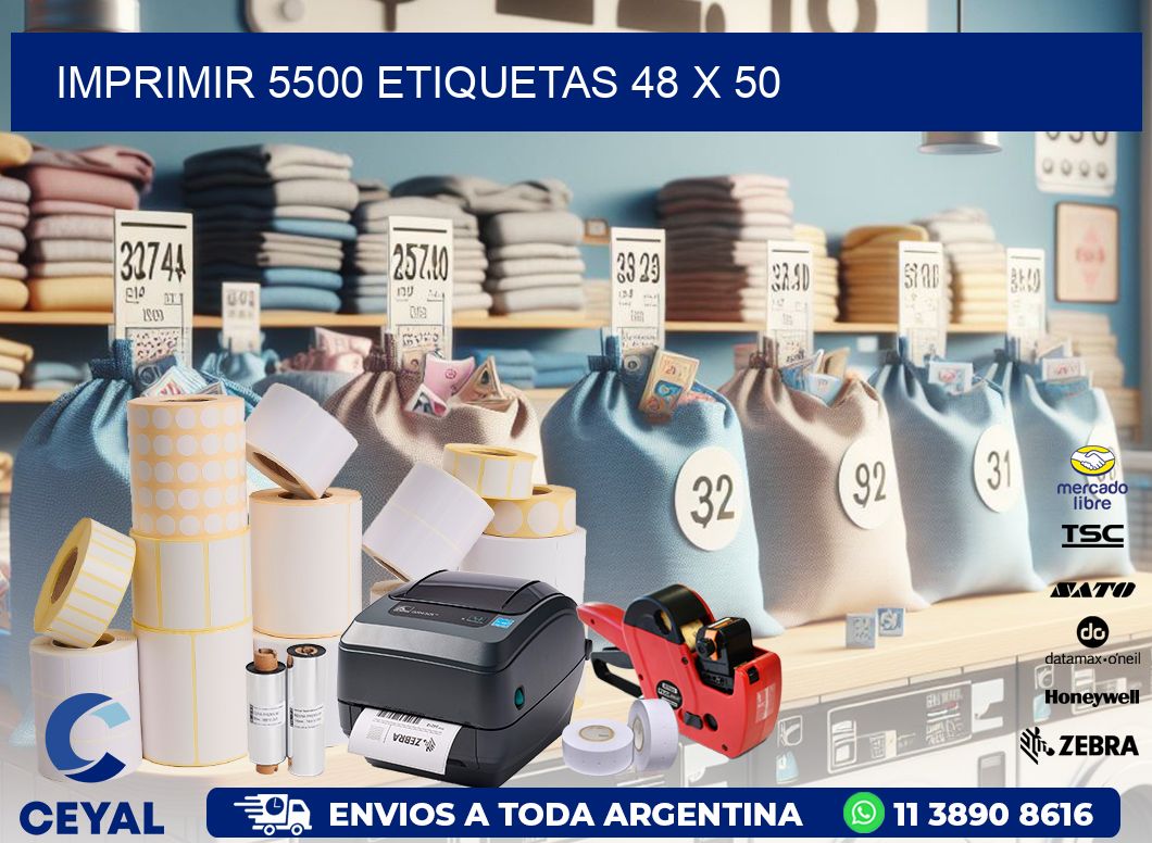 IMPRIMIR 5500 ETIQUETAS 48 x 50