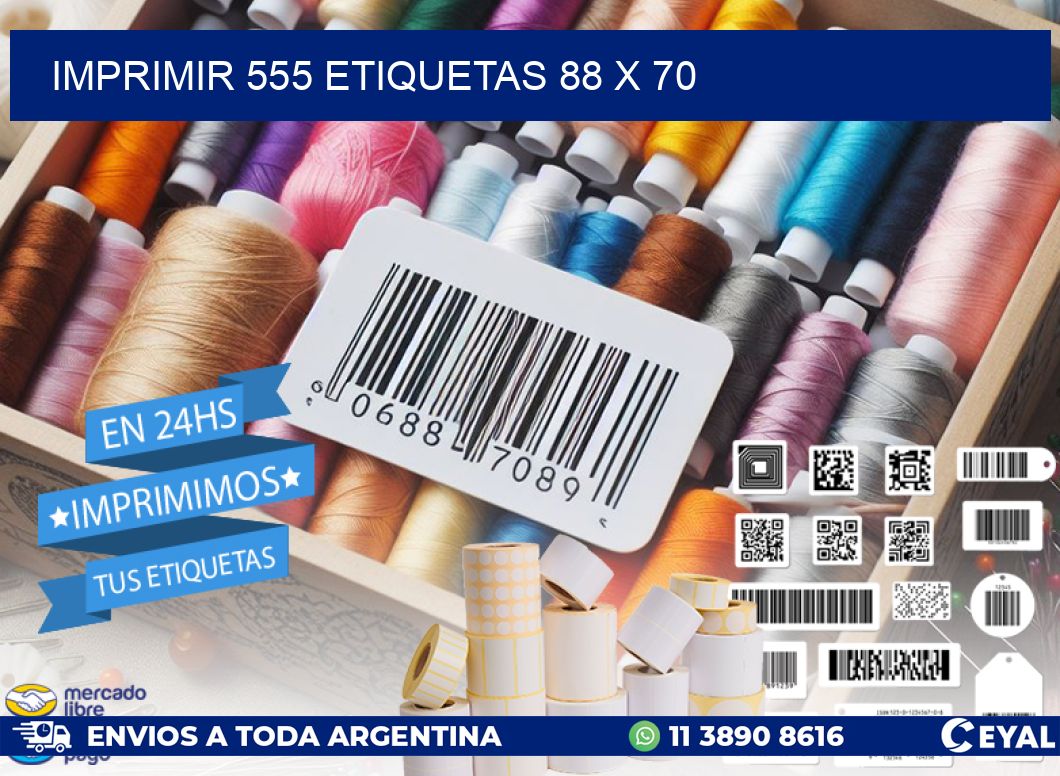 IMPRIMIR 555 ETIQUETAS 88 x 70