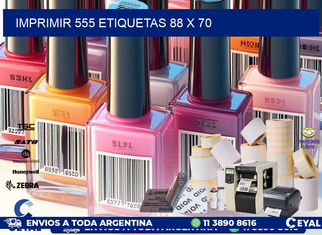 IMPRIMIR 555 ETIQUETAS 88 x 70