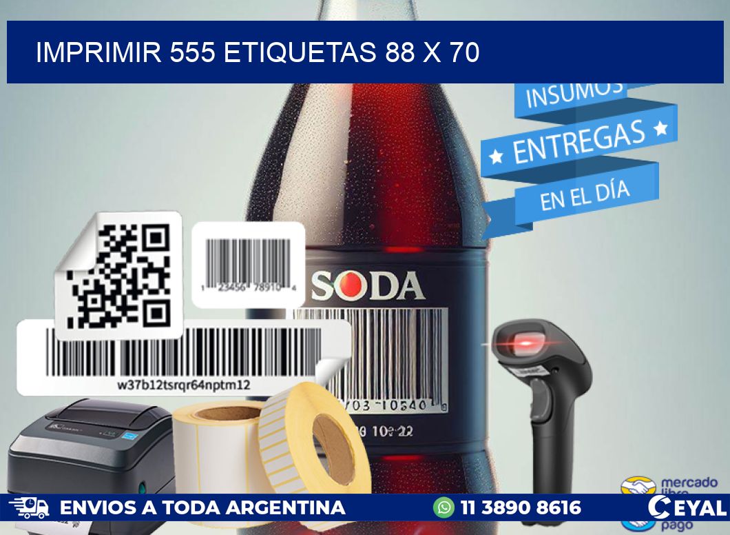 IMPRIMIR 555 ETIQUETAS 88 x 70