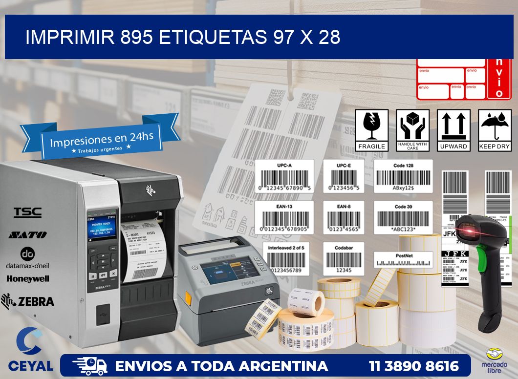 IMPRIMIR 895 ETIQUETAS 97 x 28