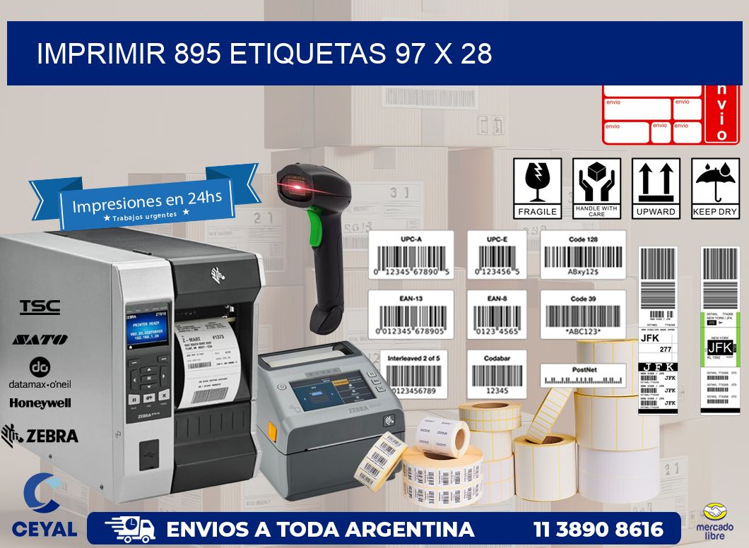 IMPRIMIR 895 ETIQUETAS 97 x 28