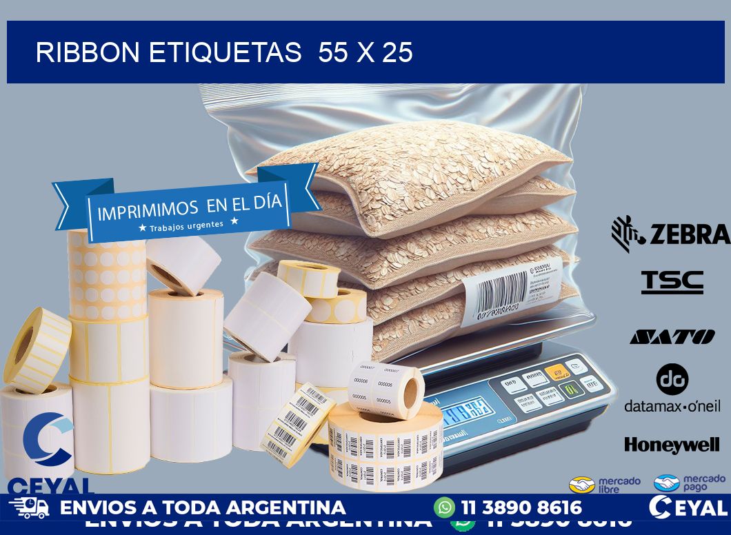 RIBBON ETIQUETAS 55 x 25