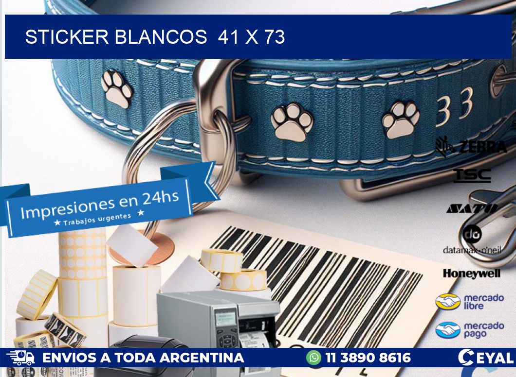 STICKER BLANCOS 41 x 73