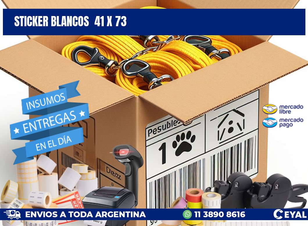 STICKER BLANCOS 41 x 73