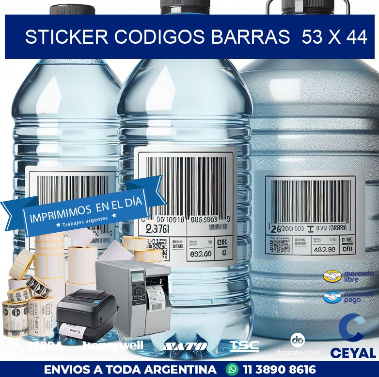 STICKER CODIGOS BARRAS  53 x 44