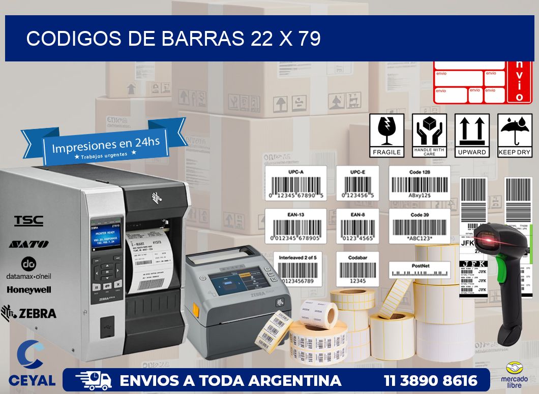 codigos de barras 22 x 79