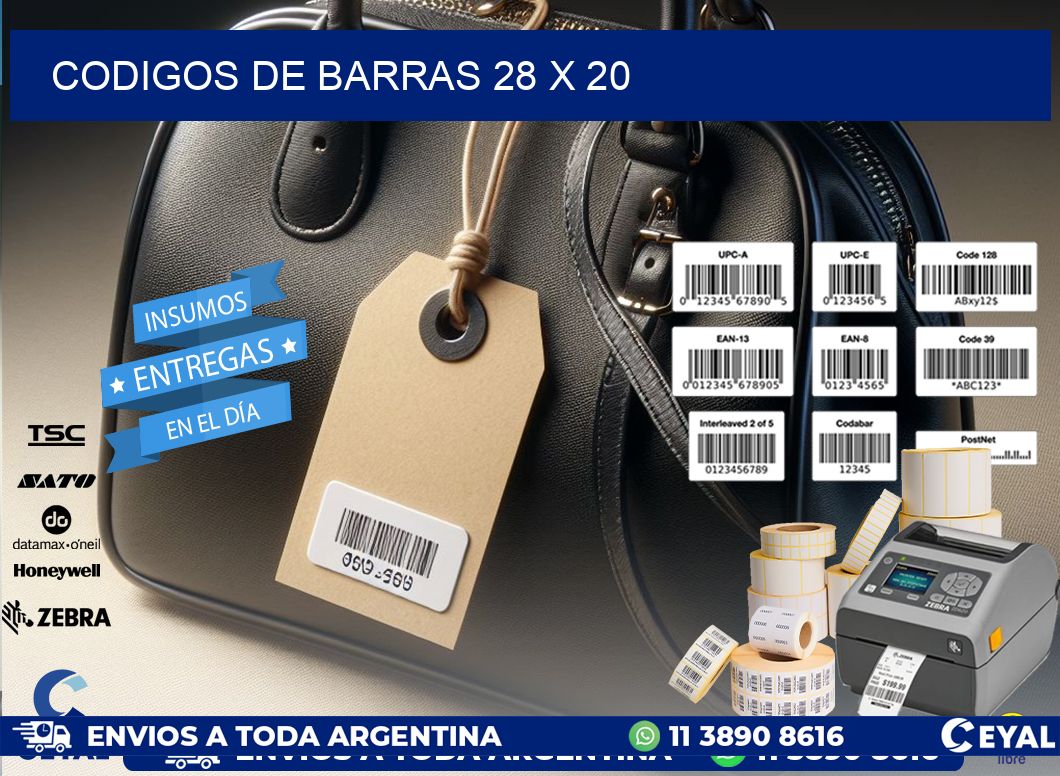 codigos de barras 28 x 20