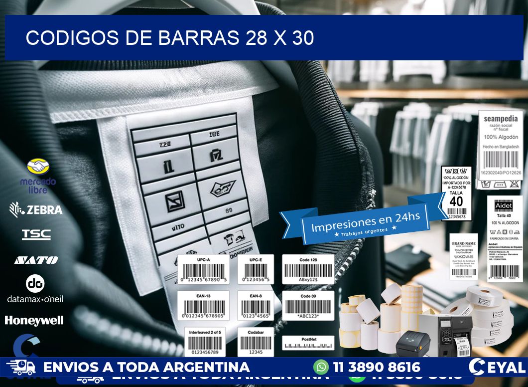 codigos de barras 28 x 30
