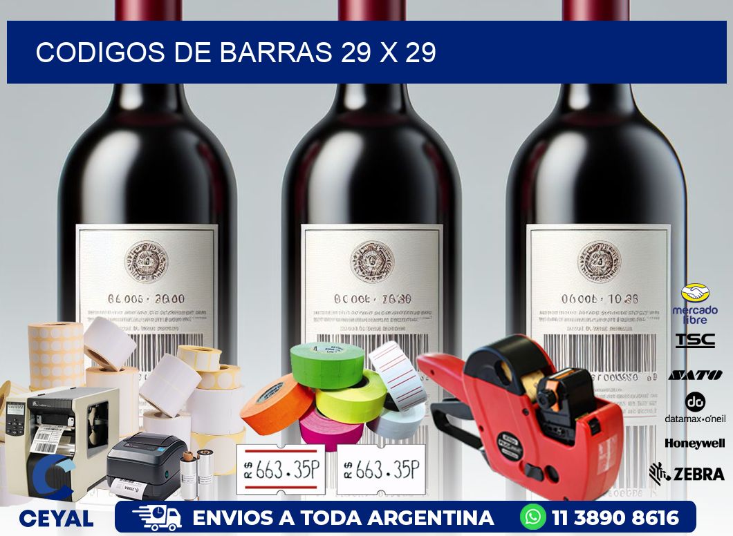 codigos de barras 29 x 29