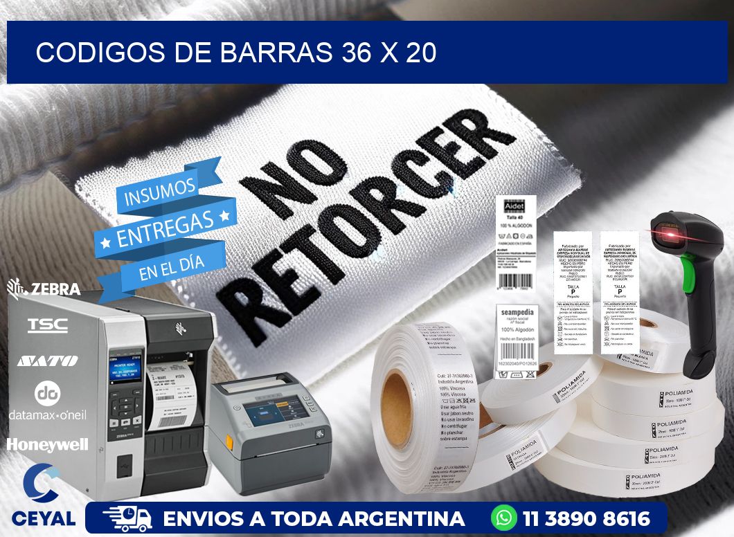 codigos de barras 36 x 20