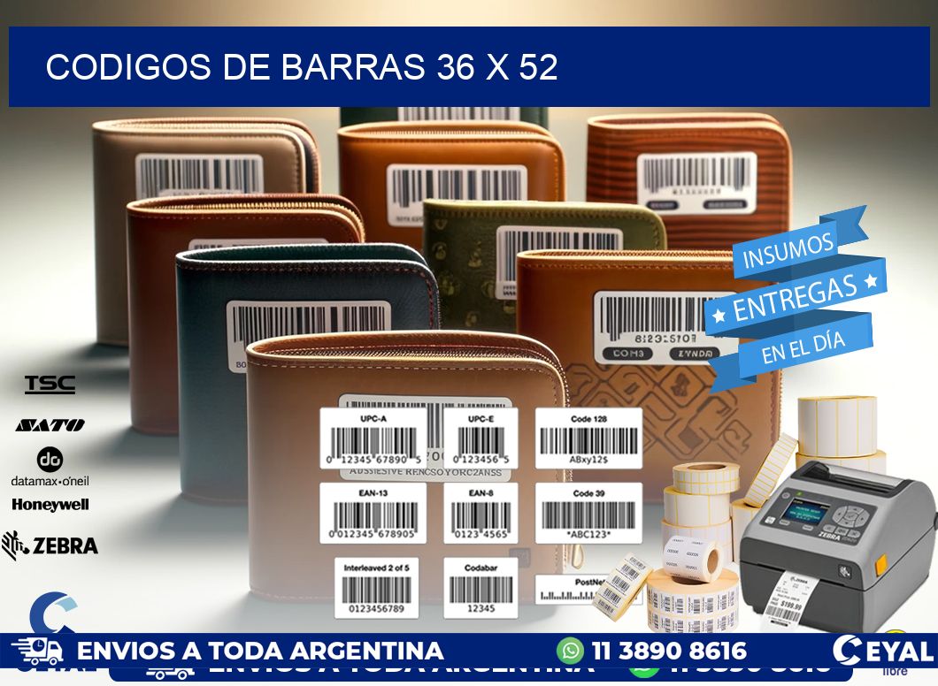codigos de barras 36 x 52