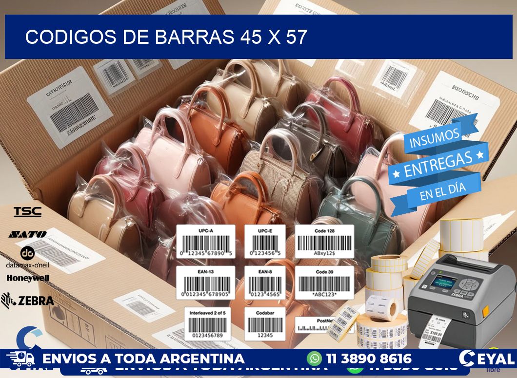 codigos de barras 45 x 57