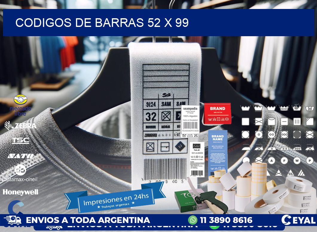 codigos de barras 52 x 99