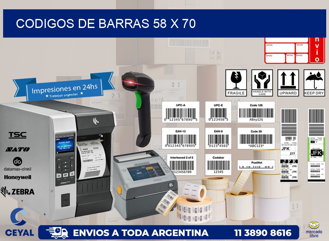 codigos de barras 58 x 70