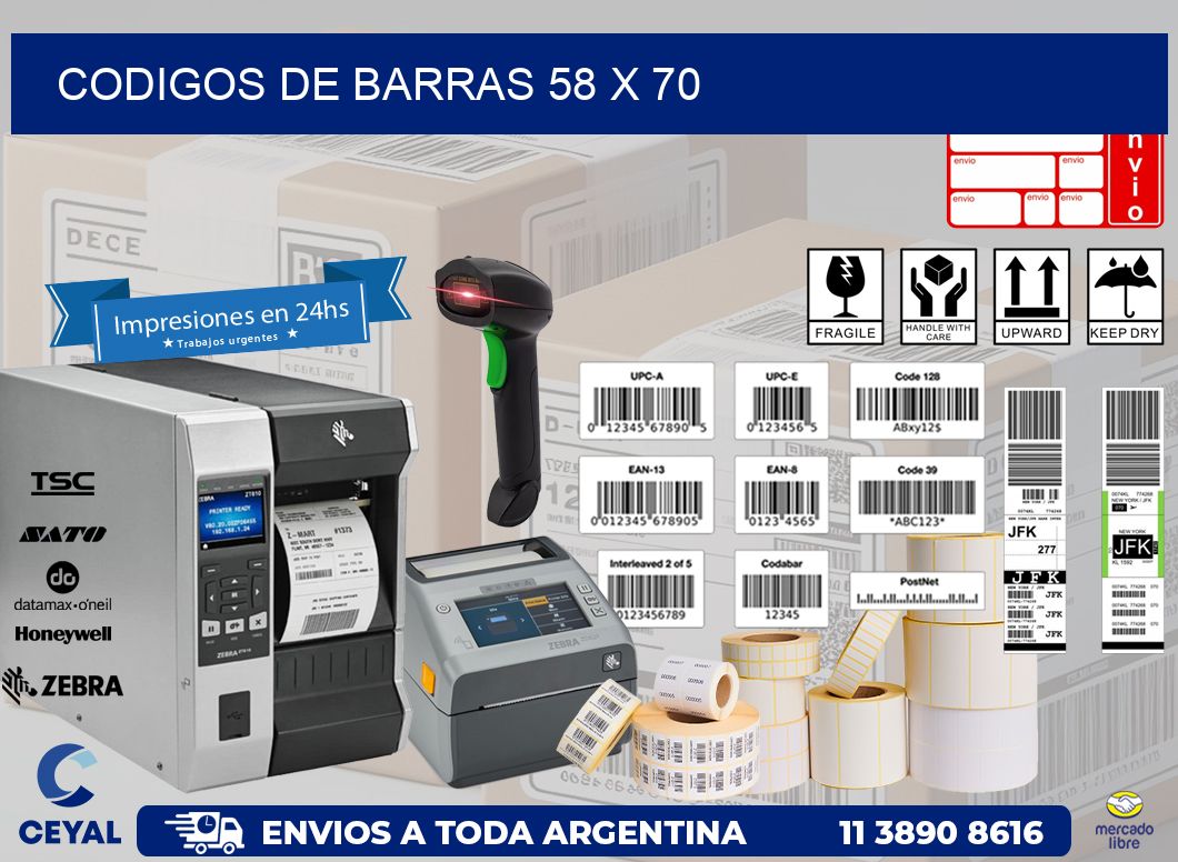 codigos de barras 58 x 70