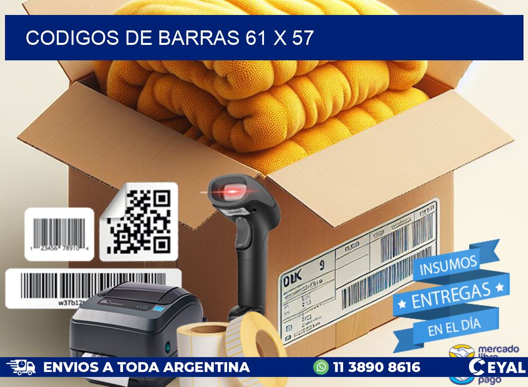 codigos de barras 61 x 57