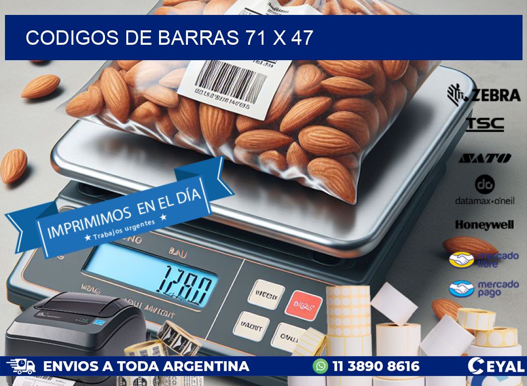 codigos de barras 71 x 47