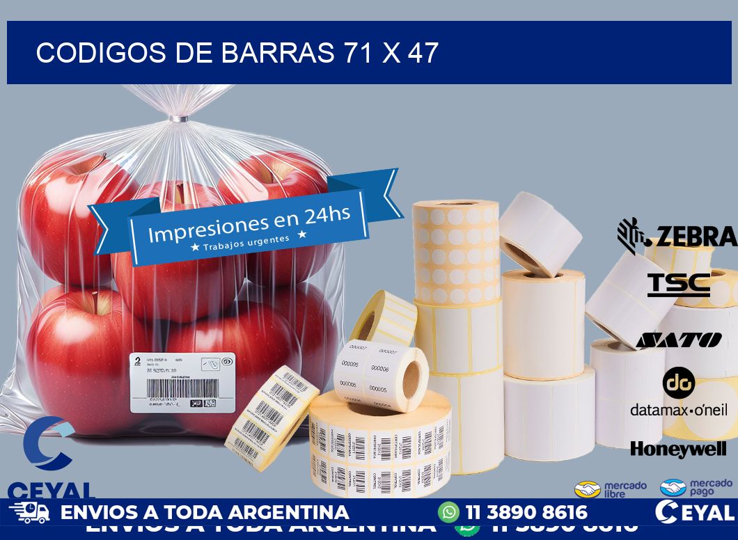 codigos de barras 71 x 47