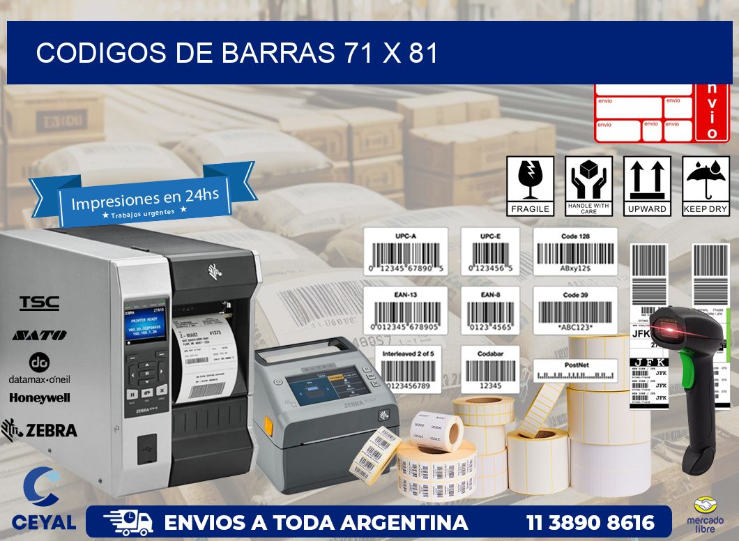 codigos de barras 71 x 81