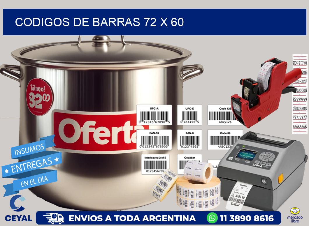 codigos de barras 72 x 60