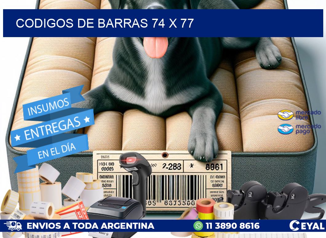 codigos de barras 74 x 77