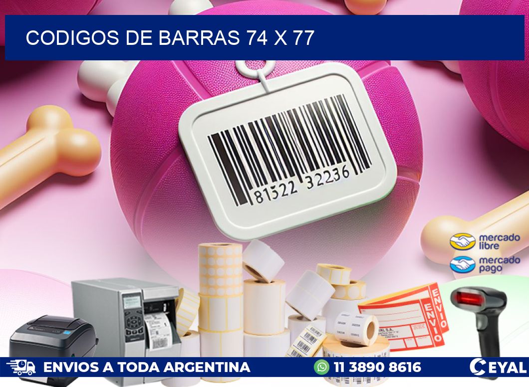 codigos de barras 74 x 77