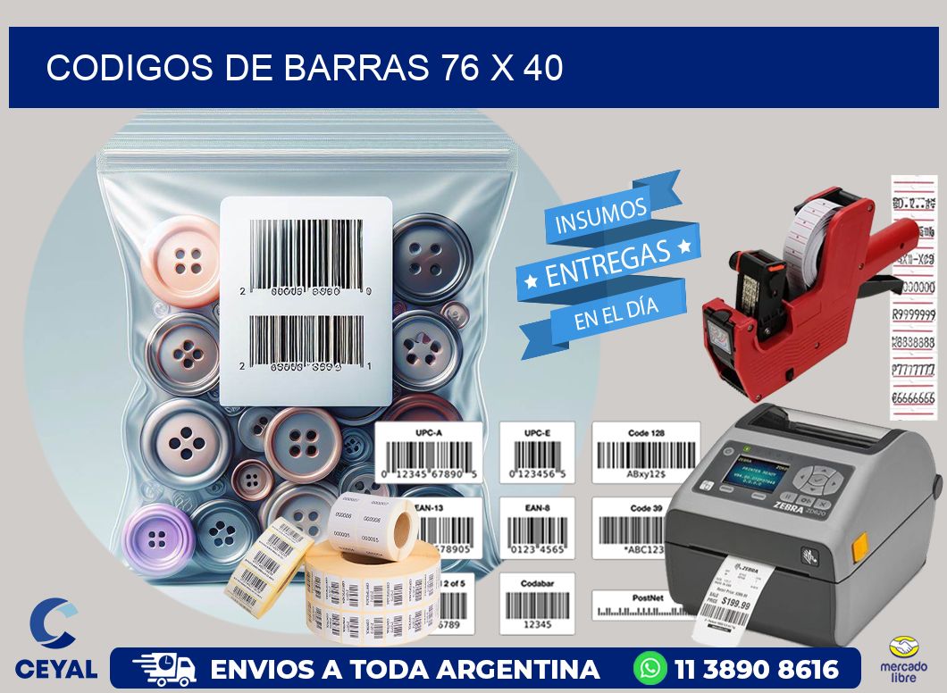 codigos de barras 76 x 40