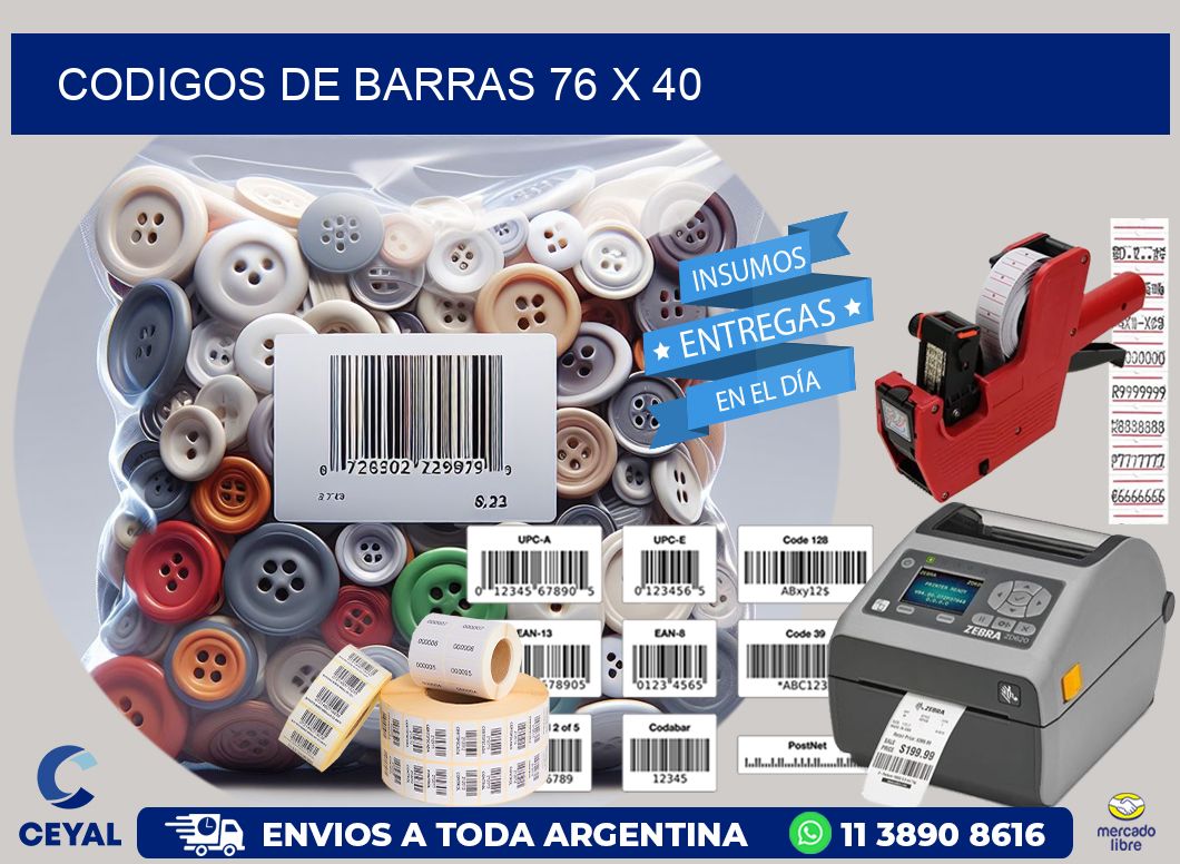 codigos de barras 76 x 40