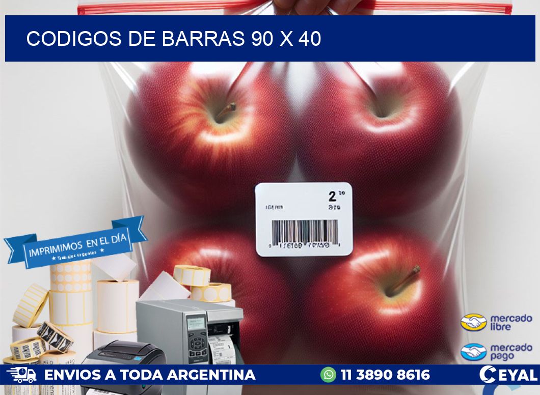 codigos de barras 90 x 40