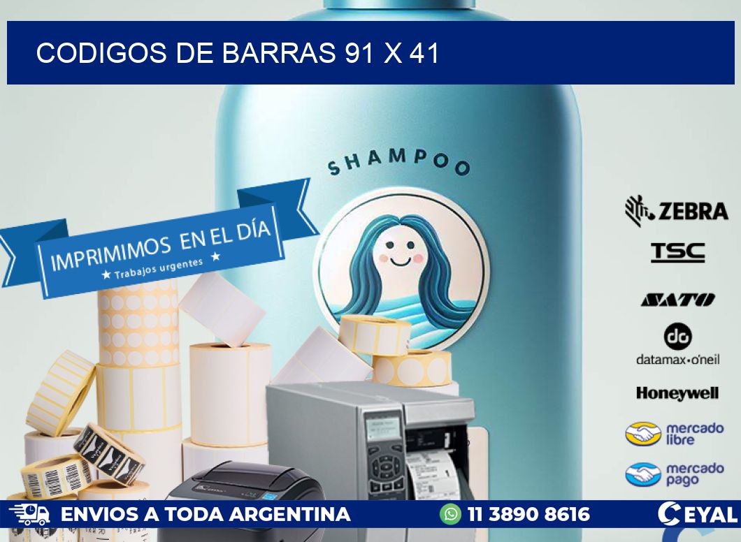 codigos de barras 91 x 41