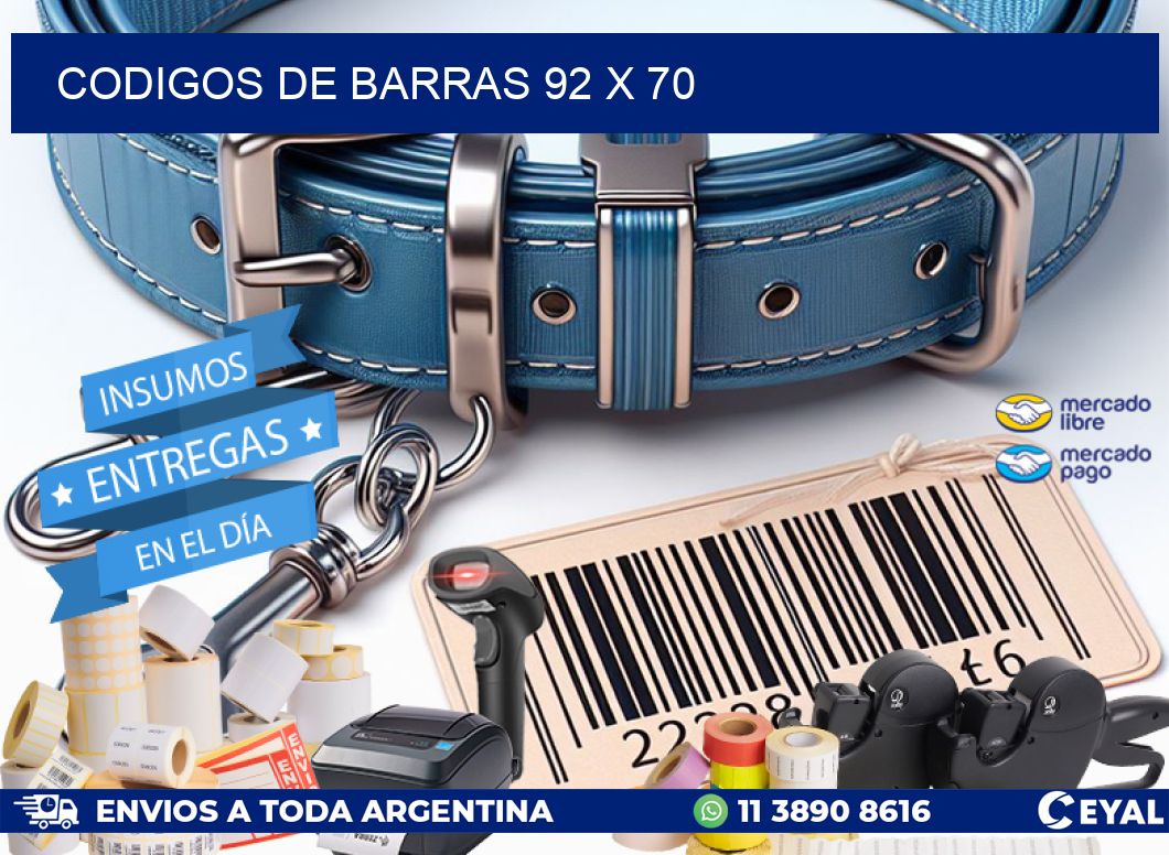 codigos de barras 92 x 70