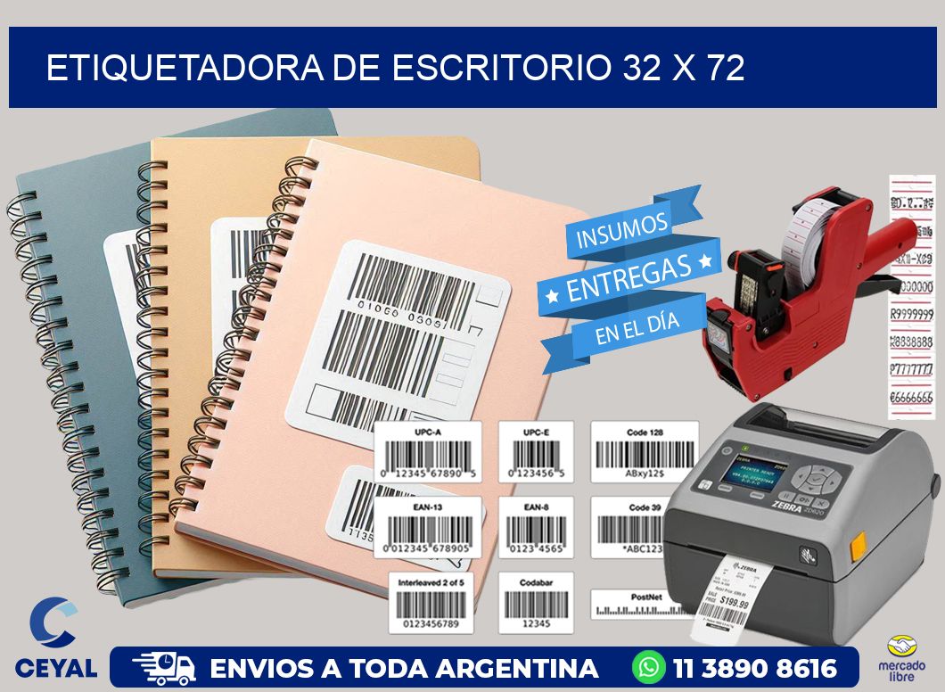 etiquetadora de escritorio 32 x 72