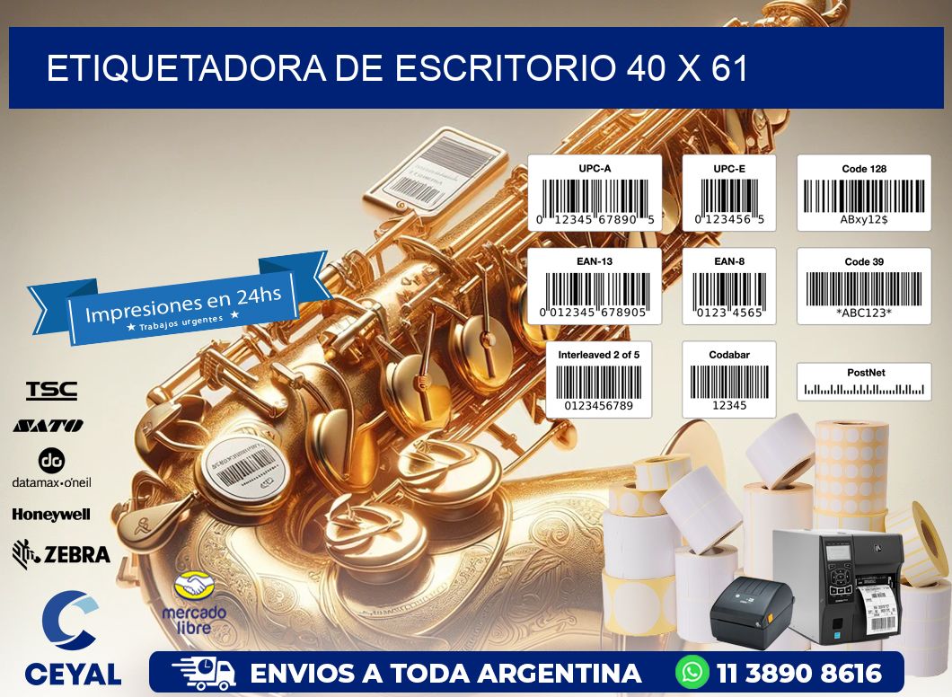 etiquetadora de escritorio 40 x 61