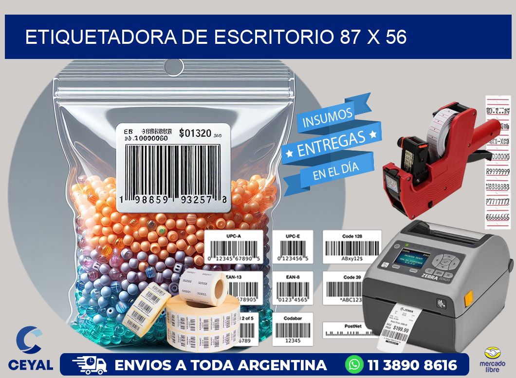 etiquetadora de escritorio 87 x 56